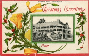Christmas Greetings, Hayward Hotel, Hayward, California      